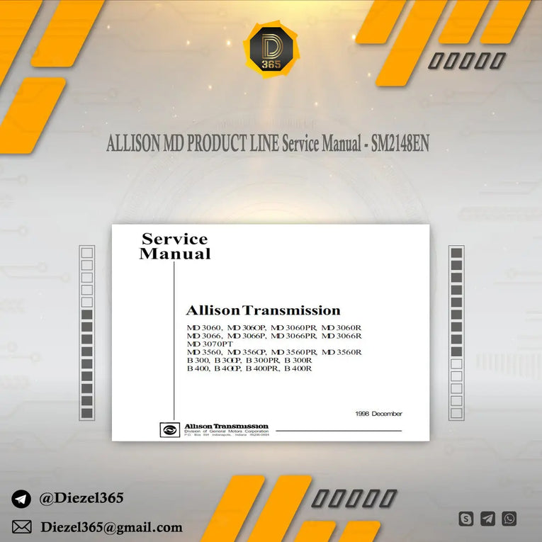 ALLISON MD PRODUCT LINE Service Manual - SM2148EN Diezel365