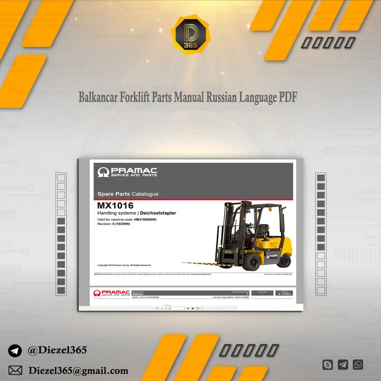 Balkancar Forklift Parts Manual Russian Language PDF Diezel365