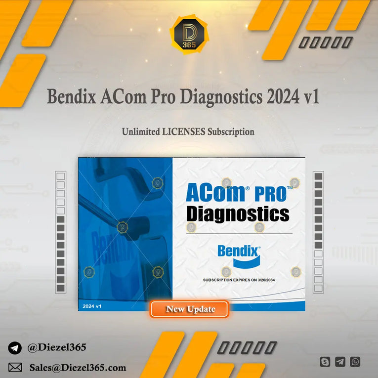 Bendix ACom Pro Diagnostics 2024 v1 + Unlimited LICENSES Subscription Diezel365