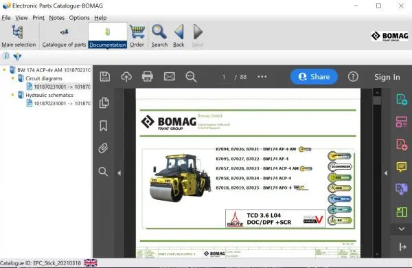 Bomag EPC 2023 Electronic Parts Catalogue Diezel365