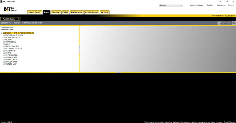 Caterpillar Forklift Truck MCFE – Europe 2024 Parts Catalog Diezel365