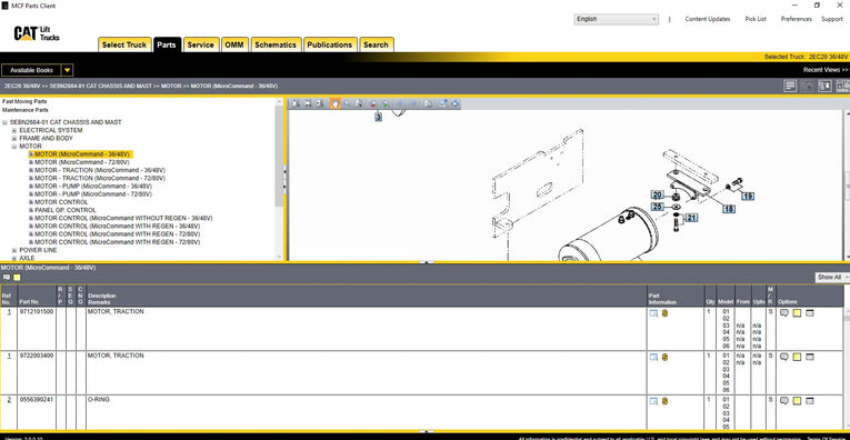 Caterpillar Forklift Truck MCFE – Europe 2024 Parts Catalog Diezel365