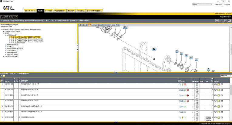 Caterpillar Lift Trucks 2024 MCFS-ASIA Parts Catalog Diezel365