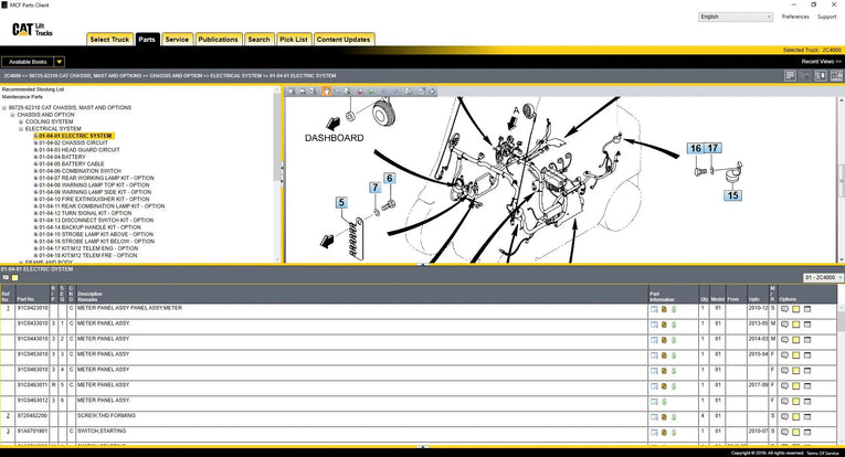 Caterpillar Lift Trucks 2024 MCFS-ASIA Parts Catalog Diezel365