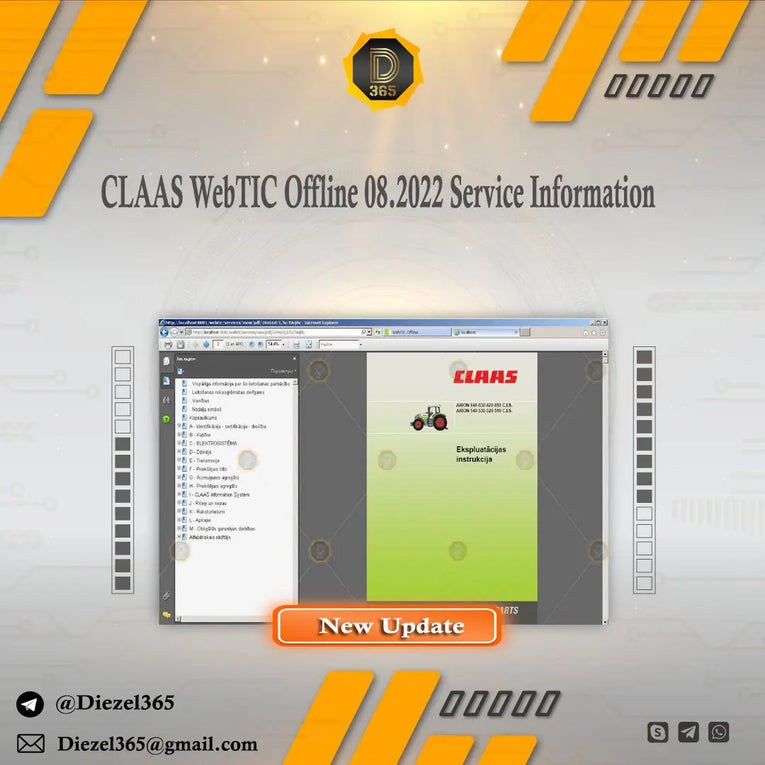 CLAAS WebTIC Offline 08.2022 Service Information + INSTALL GUIDE Diezel365