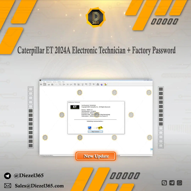 Caterpillar ET 2024A Electronic Technician + Factory Password – With Kg Diezel365