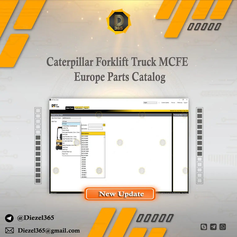 Caterpillar Forklift Truck MCFE – Europe 2024 Parts Catalog Diezel365
