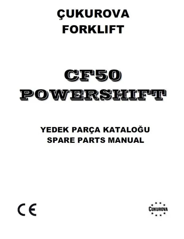 Cukurova Forklift Truck Collection Manuals PDF Diezel365