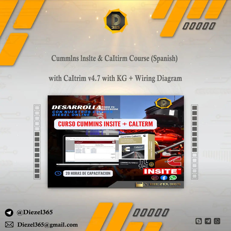 Cummlns lnslte & CaItirm Course (Spanish) + CaItrim v4.7 with KG + Wiring Diagram Diezel365