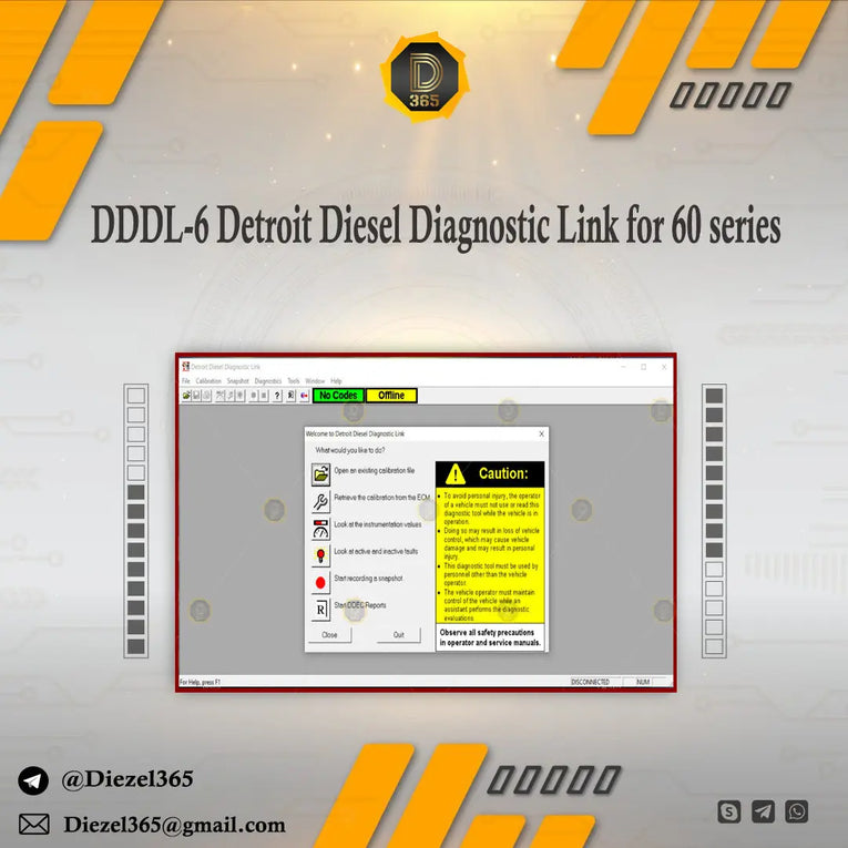 DDDL-6 Detroit Diesel Diagnostic Link for 60 series - old trucks Diezel365
