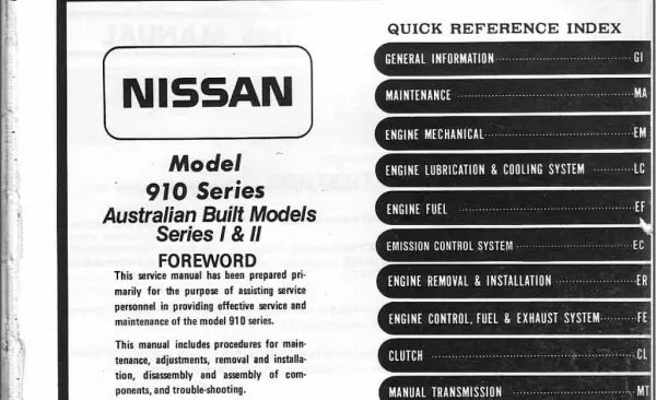 Datsun Vehicle Service Manuals PDF Diezel365