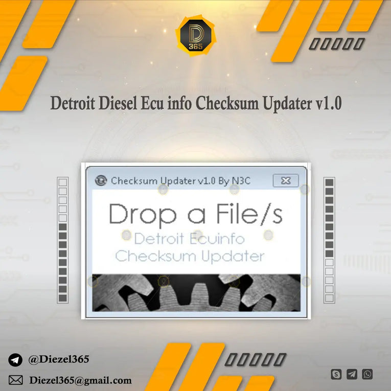 Detroit Diesel Ecu info Checksum Updater v1.0 Diezel365