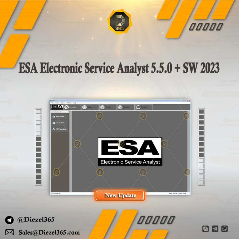 ESA Electronic Service Analyst 5.5.0 + SW 2023 + UNLOCK KG Diezel365