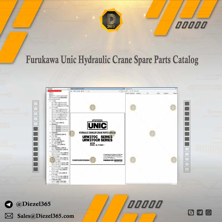 Furukawa Unic Hydraulic Crane Spare Parts Catalog Diezel365