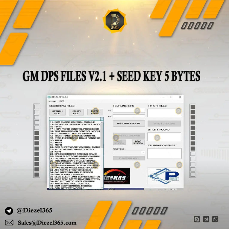 GM DPS FILES V2.1 + SEED KEY 5 BYTES Diezel365