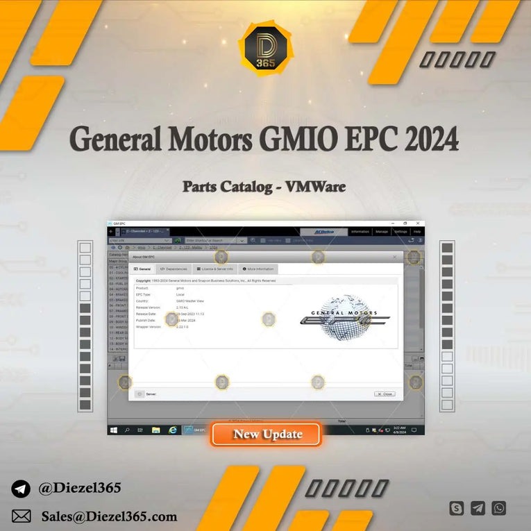 General Motors GMIO EPC 2024 Parts Catalog - VMWare Diezel365