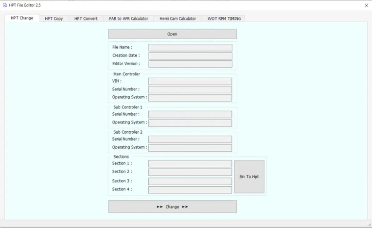 HPT File Editor 2.5 - BIN to HPT Converter 2024 Diezel365