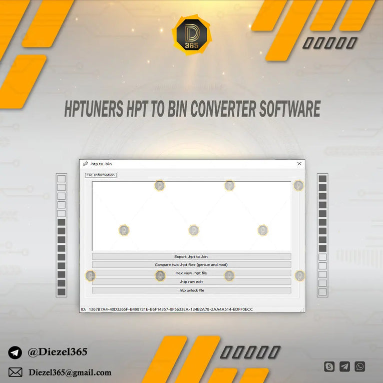 HPT TO BIN CONVERTER SOFTWARE + UNLOCKER Diezel365