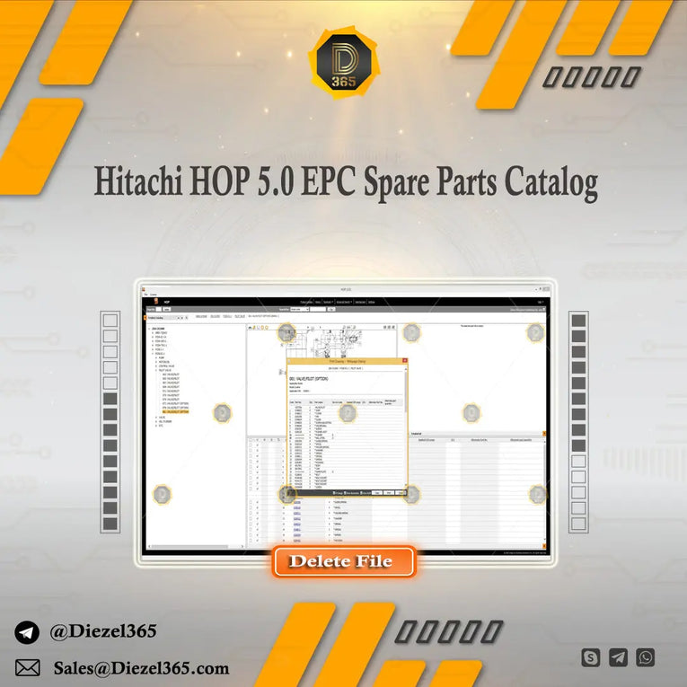 Hitachi HOP 5.0 EPC Spare Parts Catalog Diezel365