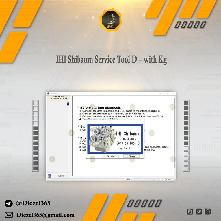 IHI Shibaura Service Tool D – with Kg Diezel365