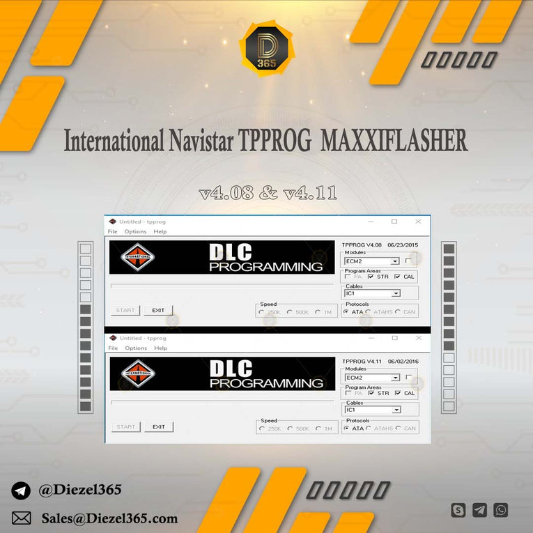 International Navistar TPPROG v4.08 & v4.11 MAXXIFLASHER + Stock bin files