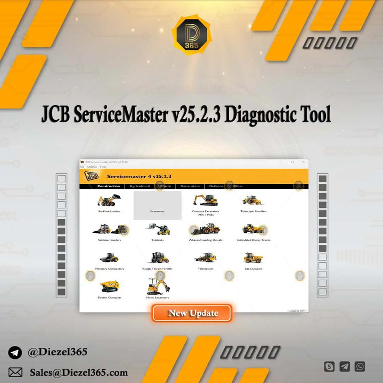 JCB ServiceMaster v25.2.3 Diagnostic Tool Diezel365