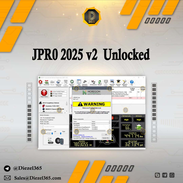 JPR0 2025 v2 Commercial Fleet Diagnostics Unlocked For Multi PC s