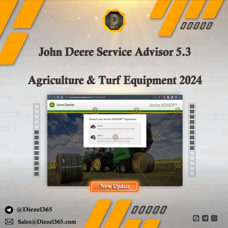 John Deere Service Advisor 5.3 Agriculture & Turf Equipment 2024 (EN/SP) Diezel365