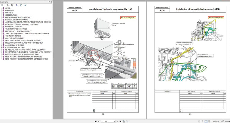 Komatsu Mining Excavator PDF 2024 Operation and Maintenance Manual, Field Assembly Instruction Diezel365