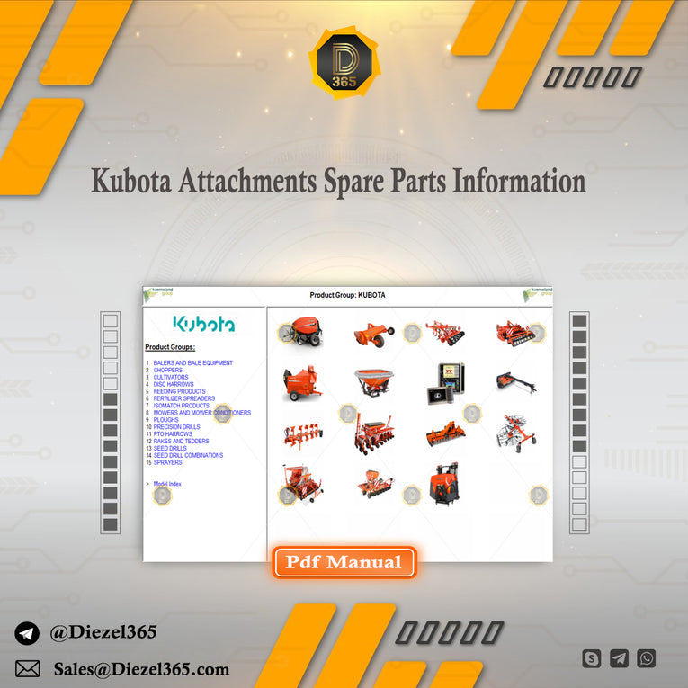 Kubota Attachments Spare Parts Information