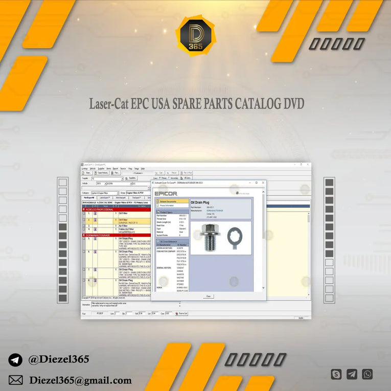 Laser-Cat EPC USA SPARE PARTS CATALOG DVD Diezel365