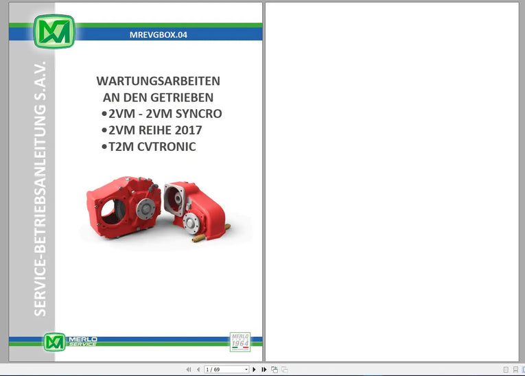 MERLO Machine Telehandlers PDF De_German Service Part Manual, Hydraulic & Electrical Diagram DVD Diezel365