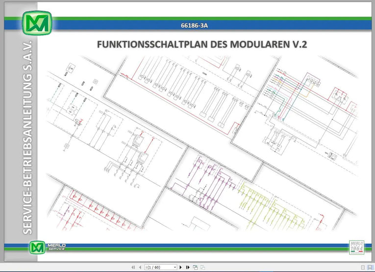 MERLO Telehandlers PDF 2022 German Language Service Part Manual, Hydraulic & Electrical Diagram DVD Diezel365