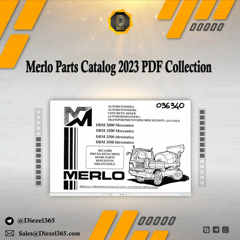 Merlo Parts Catalog 2023 PDF Collection Diezel365
