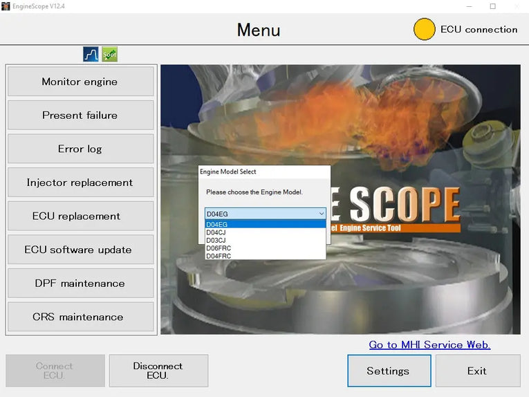 Mitsubishi Service Tool Program Diesel Engine EngineScope V12.4.2 Diezel365