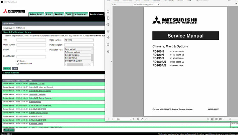 Mitsubishi Forklift MCFS 2024 EPC & Workshop Manual Diezel365