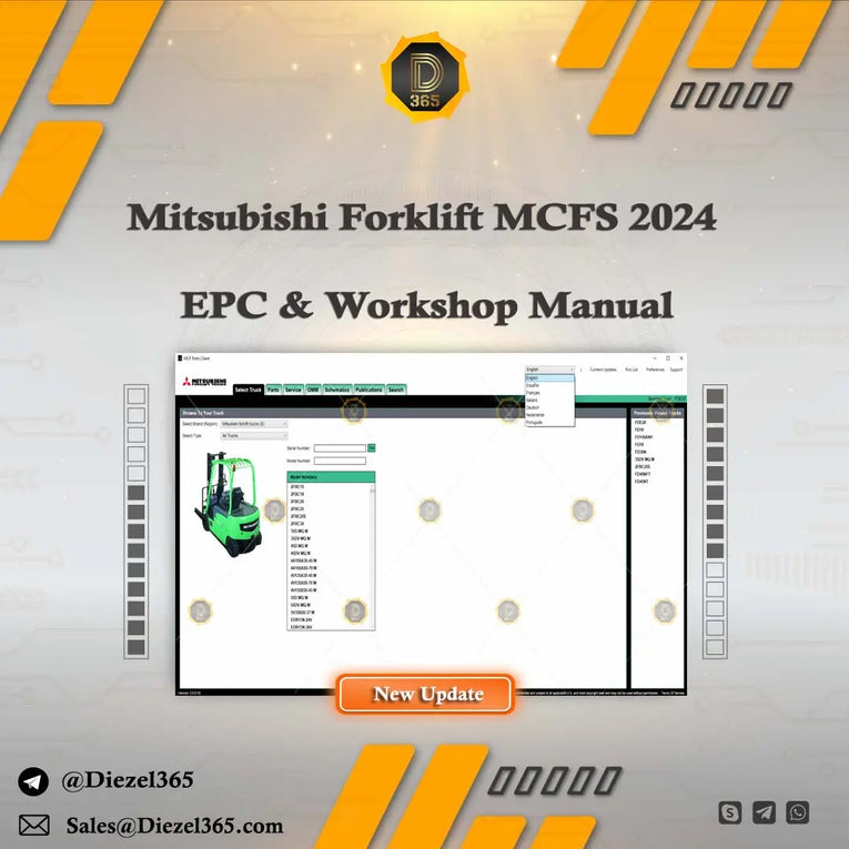 Mitsubishi Forklift MCFS 2024 EPC & Workshop Manual Diezel365