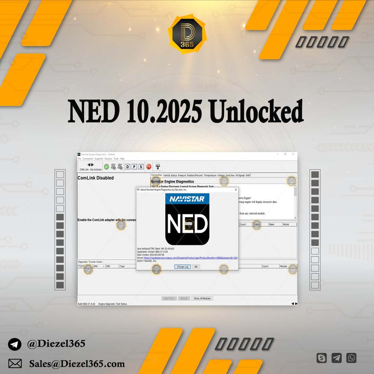Navistar Engine Diagnostics (NED) 10.2025 Unlocked For Multi PCs