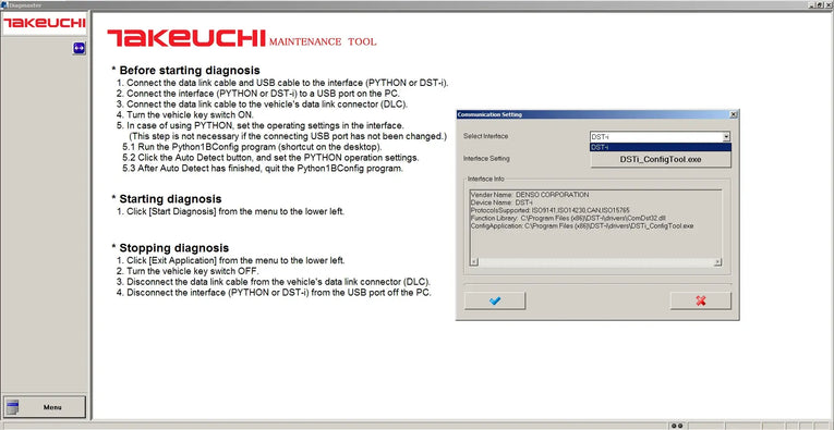 Takeuchi Diagmaster 4.1.0 Engine Service Tool Full Diezel365