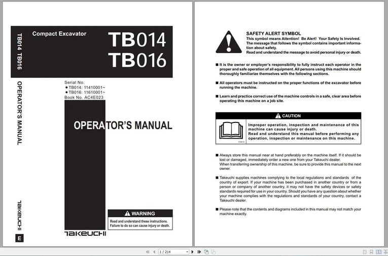 Takeuchi Full DVD 8,26GB Set Service Training, Service Manual, Operator, Part Manual Diezel365