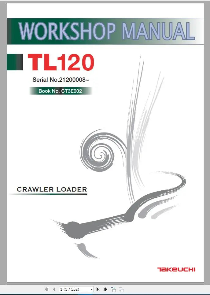 Takeuchi Multilanguage Service Manual New Updated 2019 DVD Diezel365