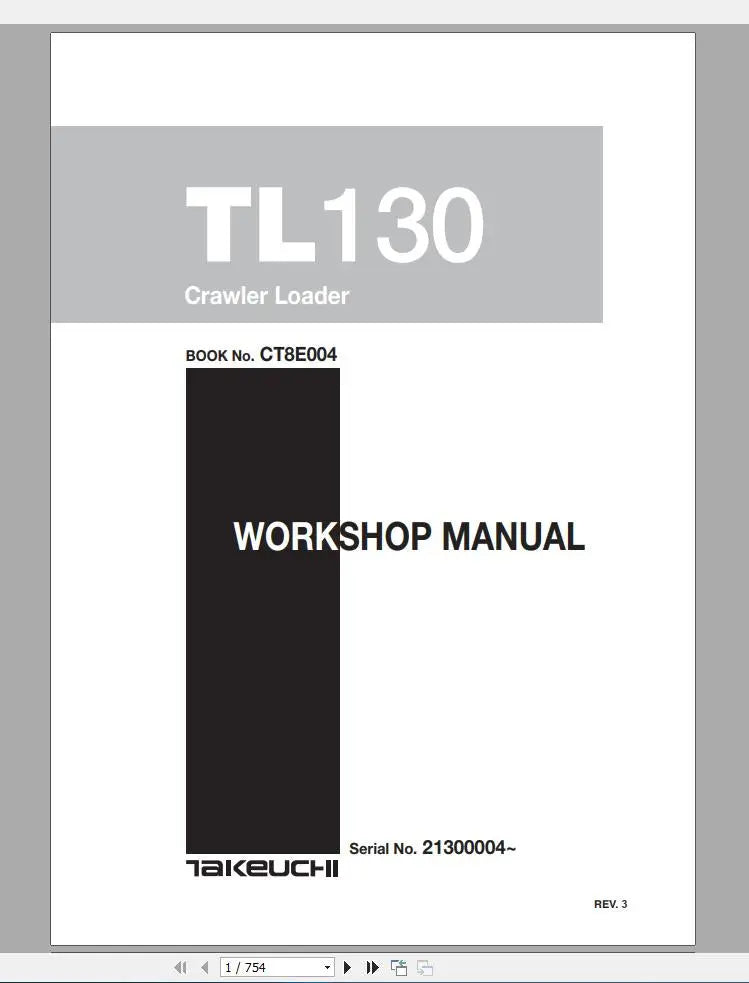 Takeuchi Multilanguage Service Manual New Updated 2019 DVD Diezel365
