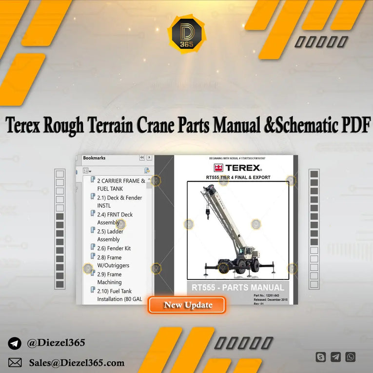 Terex Rough Terrain Crane Workshop Manual, Parts Manual and Schematic PDF Diezel365