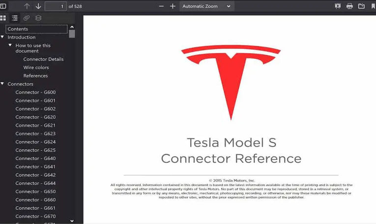 Tesla Model S 2012-2019 Service Manual & Part Catalog Diezel365