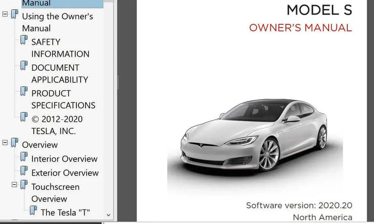 Tesla Model S North America 2020 Owners Manual PDF Diezel365