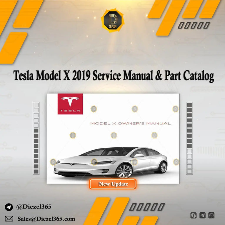 Tesla Model X 2015-2019 Service Manual & Part Catalog Diezel365