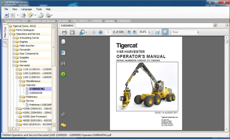 TigerCat Spare Parts Catalog, Service Manuals 06.2025 (VM) Diezel365