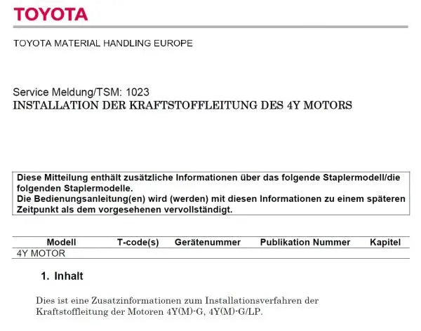 Toyota Forklift Truck Service Manuals PDF – Deutsch German Diezel365