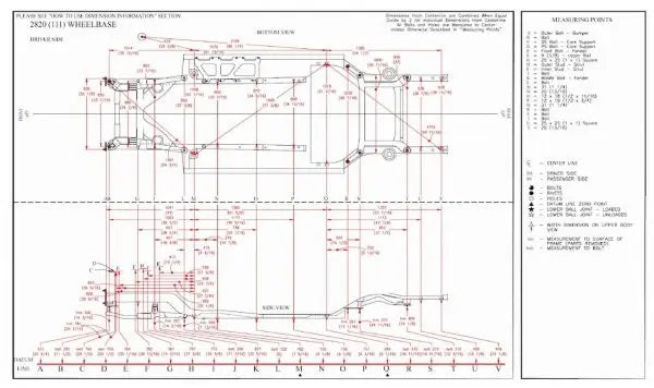 Mitchell CRS Vehicle Frame Dimensions 2008-2020 Diezel365