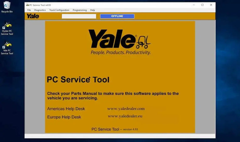 Yale PC Service Tool v5.2 Diagnostic Tool Diezel365
